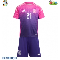 Tyskland Ilkay Gundogan #21 Bortedraktsett Barn EM 2024 Kortermet (+ Korte bukser)